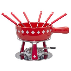 NOUVEL K&auml;sefondueset  Switzerland Kreuzband