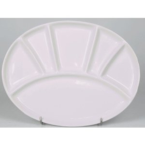 NOUVEL Fleischfondue-Teller Oval weiss