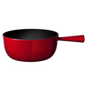 Stöckli Guss-Caquelon Classic rot/schwarz, 18cm