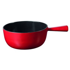 Stöckli Käsefondue-Caquelon Classic, 22 cm, rot/schwarz