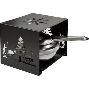 Heidi Cheese Line Mini Rechaud aus Metall schwarz