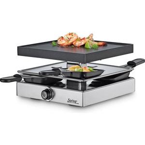 Spring Raclette 4 Classic Silber mit Alugrillplatte