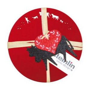 Steinlin Alpaufzug Glasuntersetzer rund 4er Set