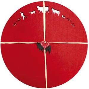 Steinlin Alpaufzug Tischset rund 4er Set