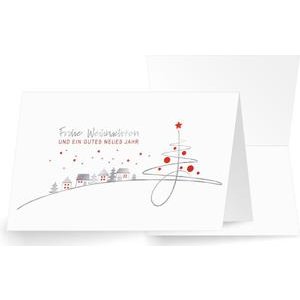 Swiss Finest Grußkarte Frohe Weihnachten silber