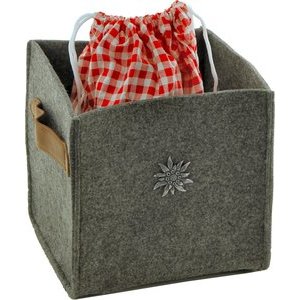 Birth Gramm Kartoffelkorb Filz grau Edelweiss
