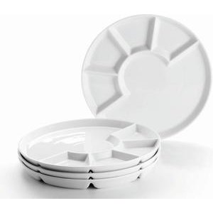 Mäser Fondueteller 4er-Set Classic weiß 24 cm