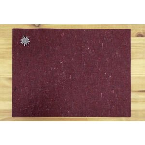 Birth Gramm Tischset Filz rubinrot meliert Edelweiss