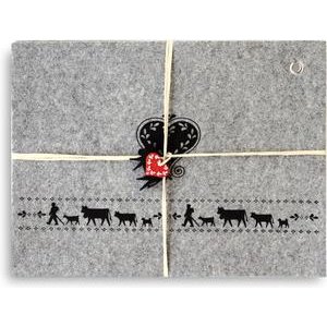 Steinlin Alpaufzug Tischset grau 4er Set