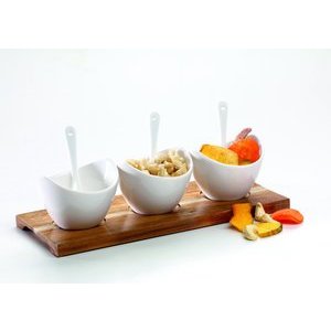 Mäser Schalenset Seven rund auf Holztray