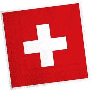 Swiss Finest Servietten Schweizer Kreuz 20 Stück