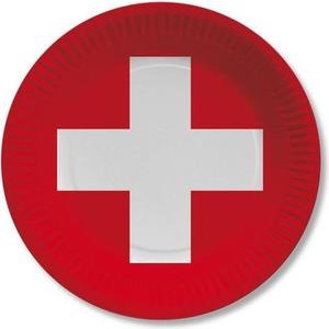 Swiss Finest Papierteller Schweizer Kreuz 10 Stück