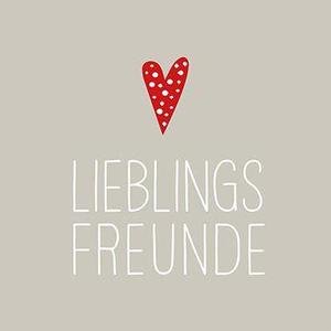 Swiss Finest Servietten Lieblingsfreunde taupe 20 Stück