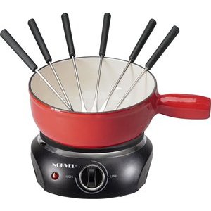 Nouvel Elektro Käsefondue-Set Guss rot