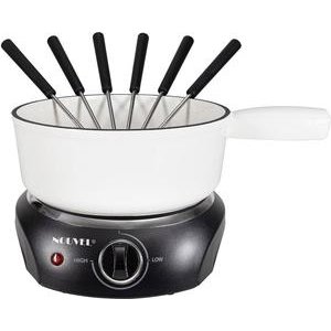 Nouvel Elektro Käsefondue-Set Guss weiß
