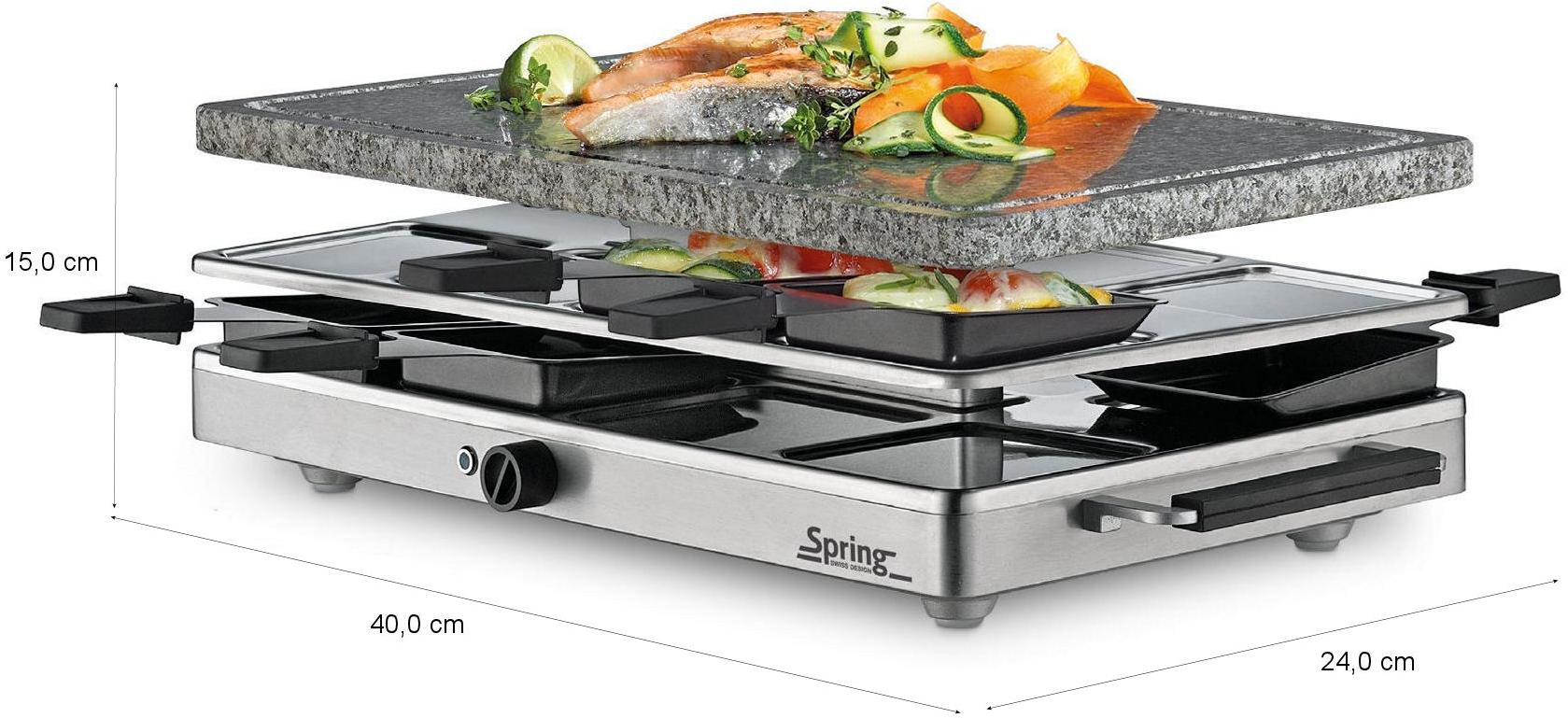 Spring Raclette 8 Classic Inox mit Granit-Stein