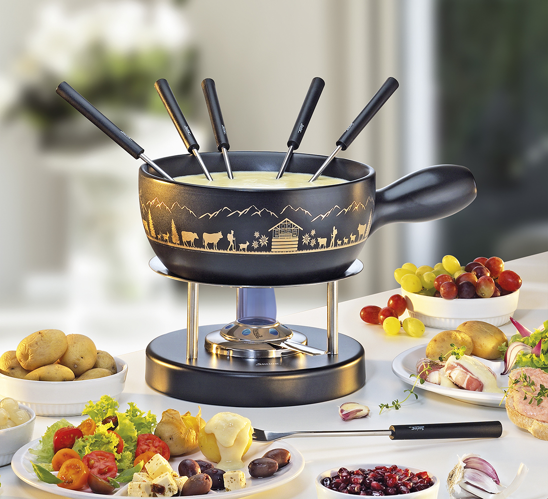Spring Käsefondue Garnitur Montana schwarz