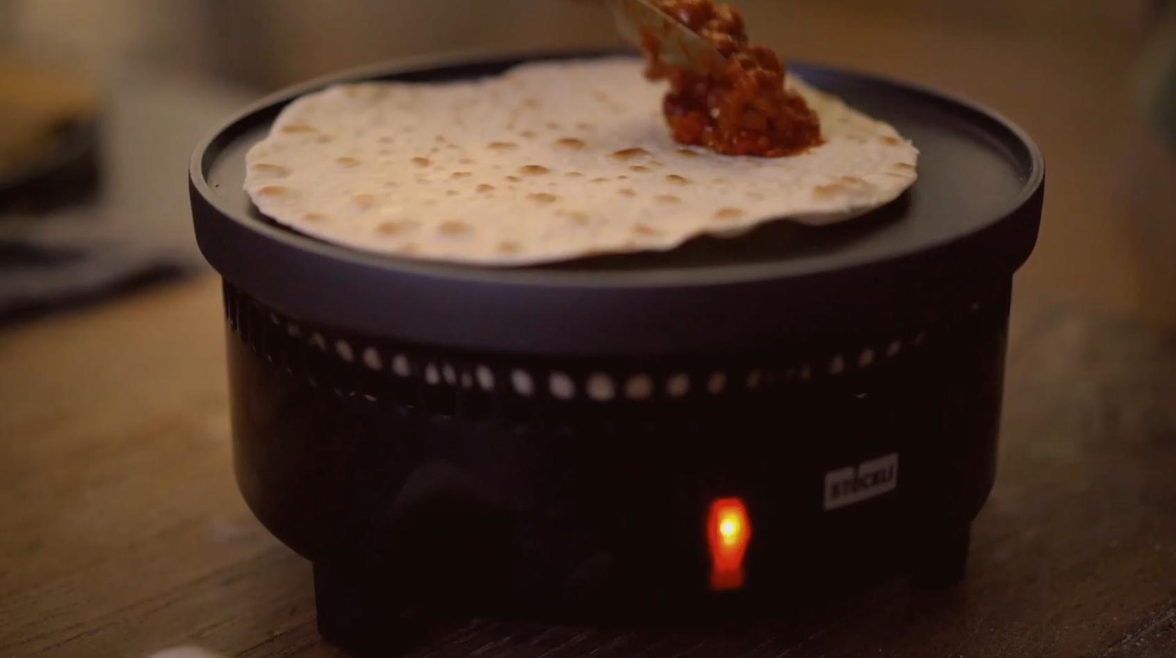 Stöckli Marroniofen mit Grill- und Crêpeplatte