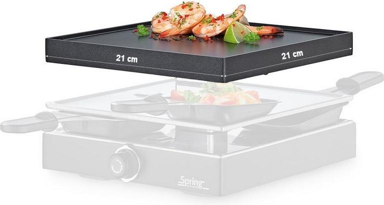 Spring Raclette 4 Classic Silber mit Alugrillplatte