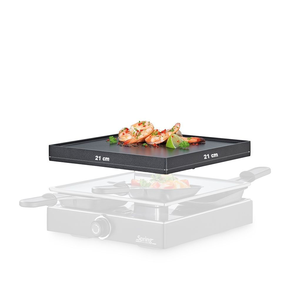 Spring Raclette 4 Classic Schwarz mit Alugrillplatte