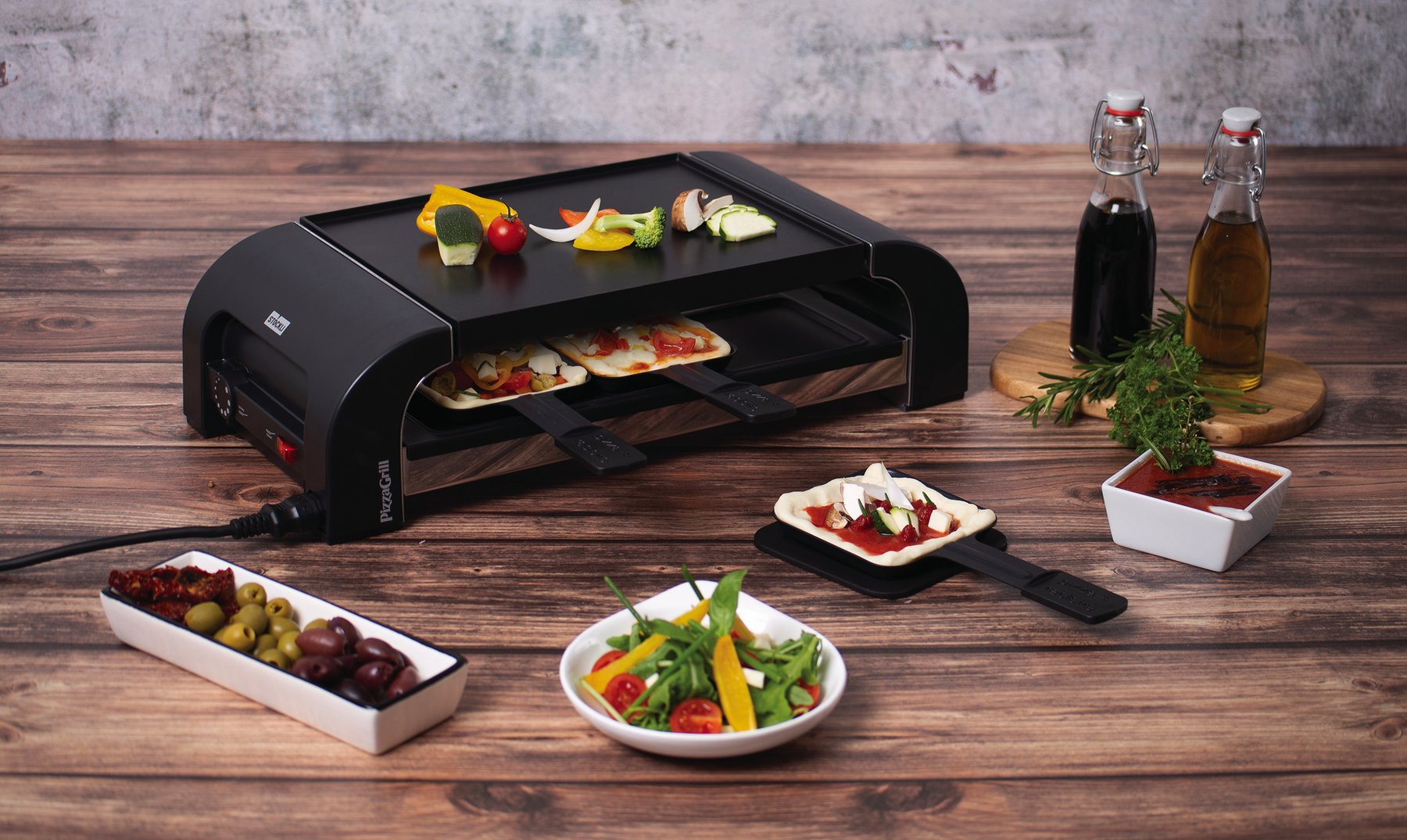 Stöckli Raclette for6 PizzaGrill anthrazit