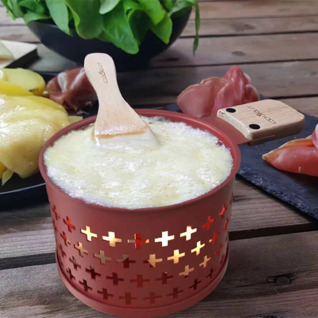 Cookut Teelicht-Raclette rot