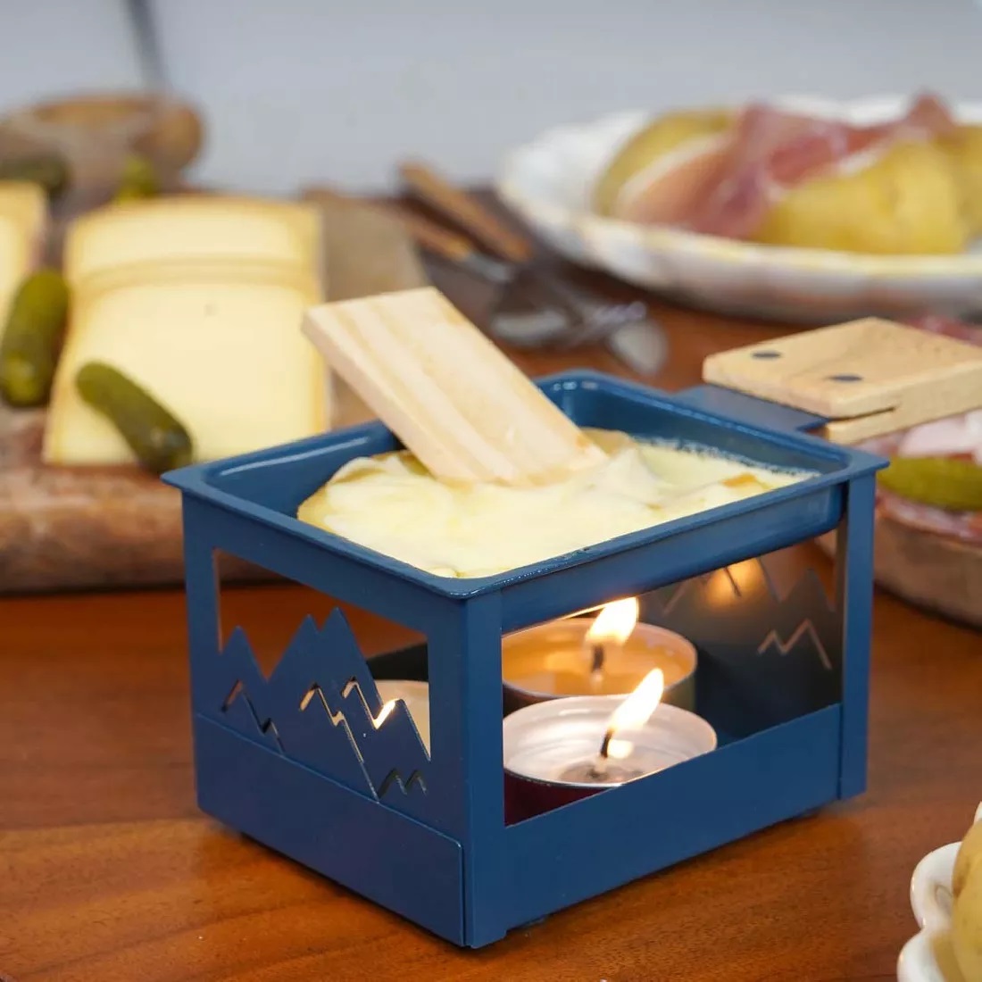 Cookut Yeti blau Teelicht Raclette