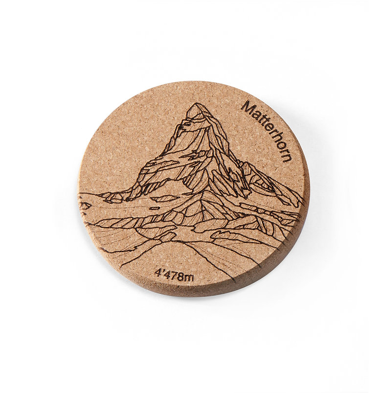 Alpinte Glasuntersetzer-Set Matterhorn