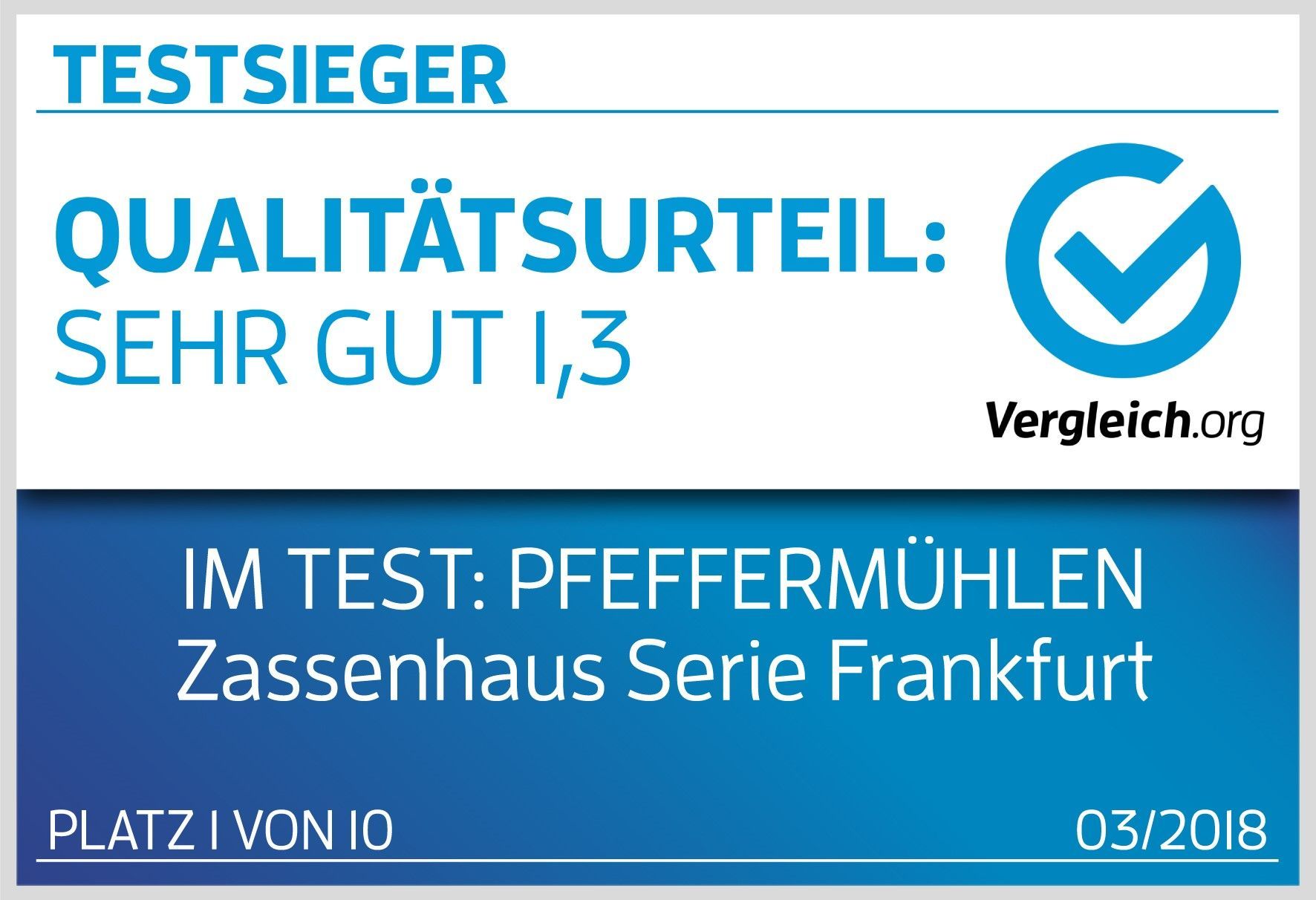 Zassenhaus Frankfurt Pfeffermühle Olive 18cm