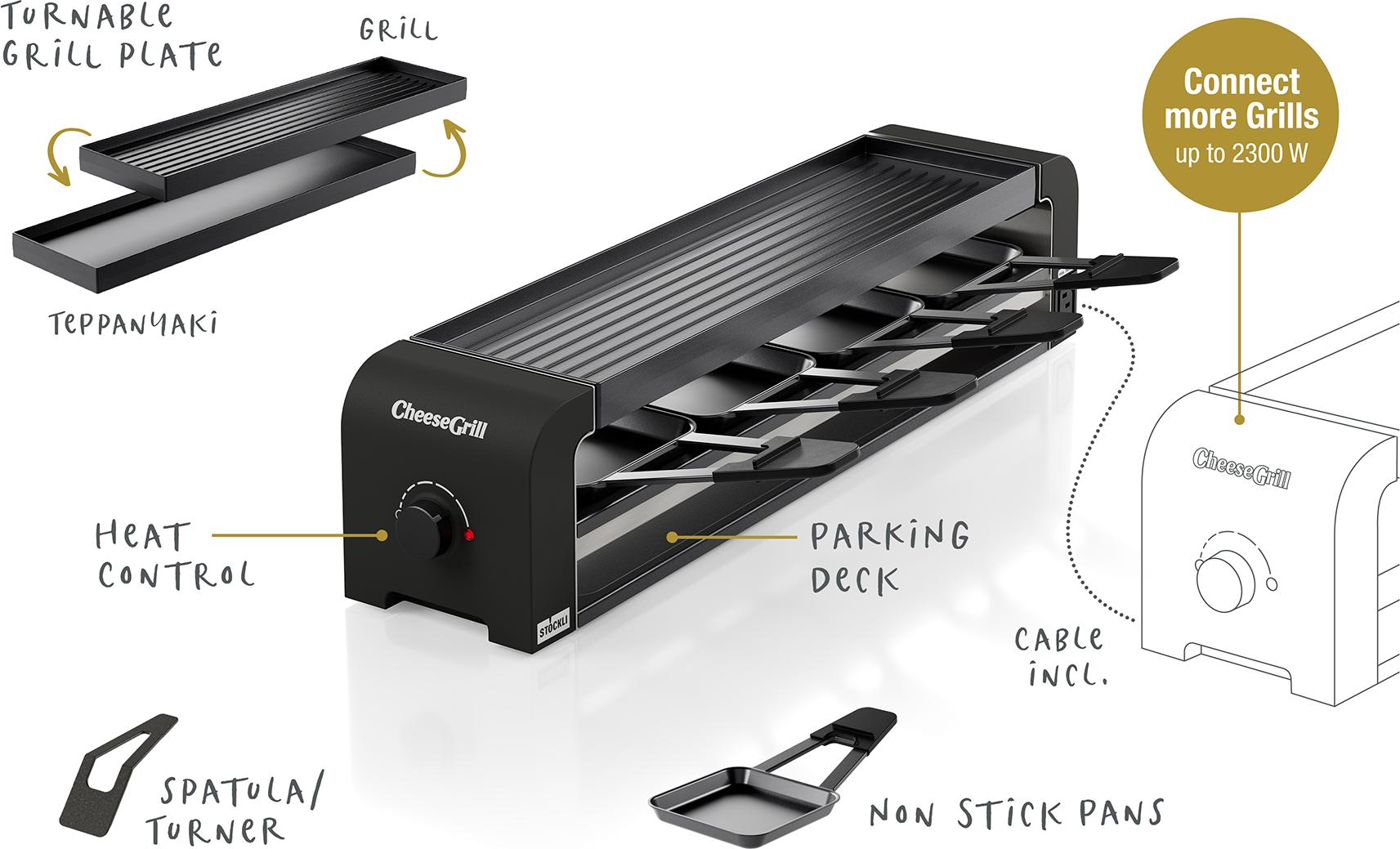 Stöckli CheeseGrill 4 Connect Black