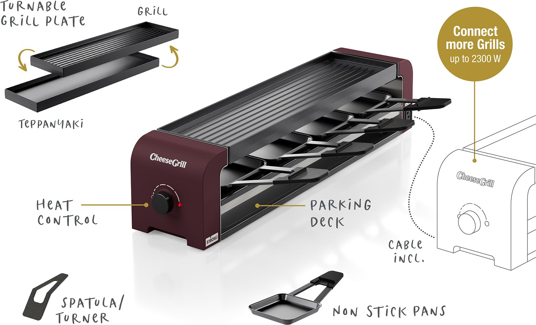 Stöckli CheeseGrill 4 Connect Merlot Red