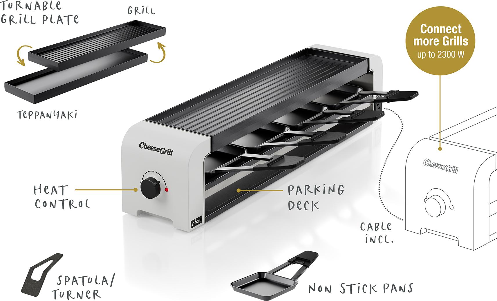 Stöckli CheeseGrill 4 Connect White
