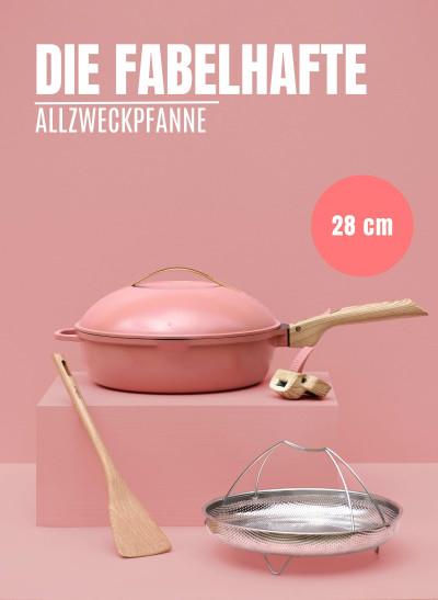 Cookut La Fabuleuse 24cm 8-in-1 Pfanne rosa