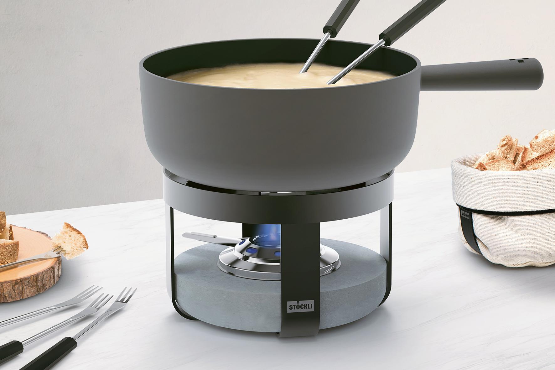 Stöckli Pilatus Stone Classic 22 BL Fondue-Set