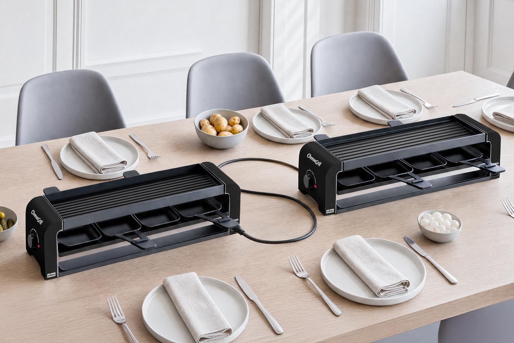 Stöckli CheeseGrill 4 Connect Set black