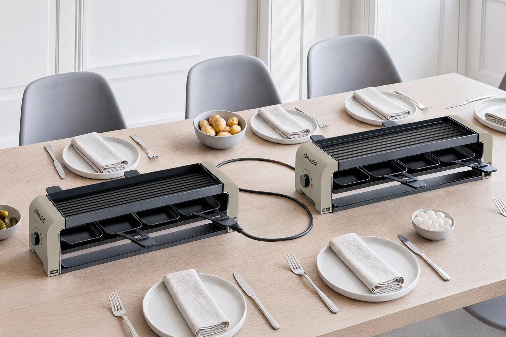 Stöckli CheeseGrill 4 Connect Set ivory gold