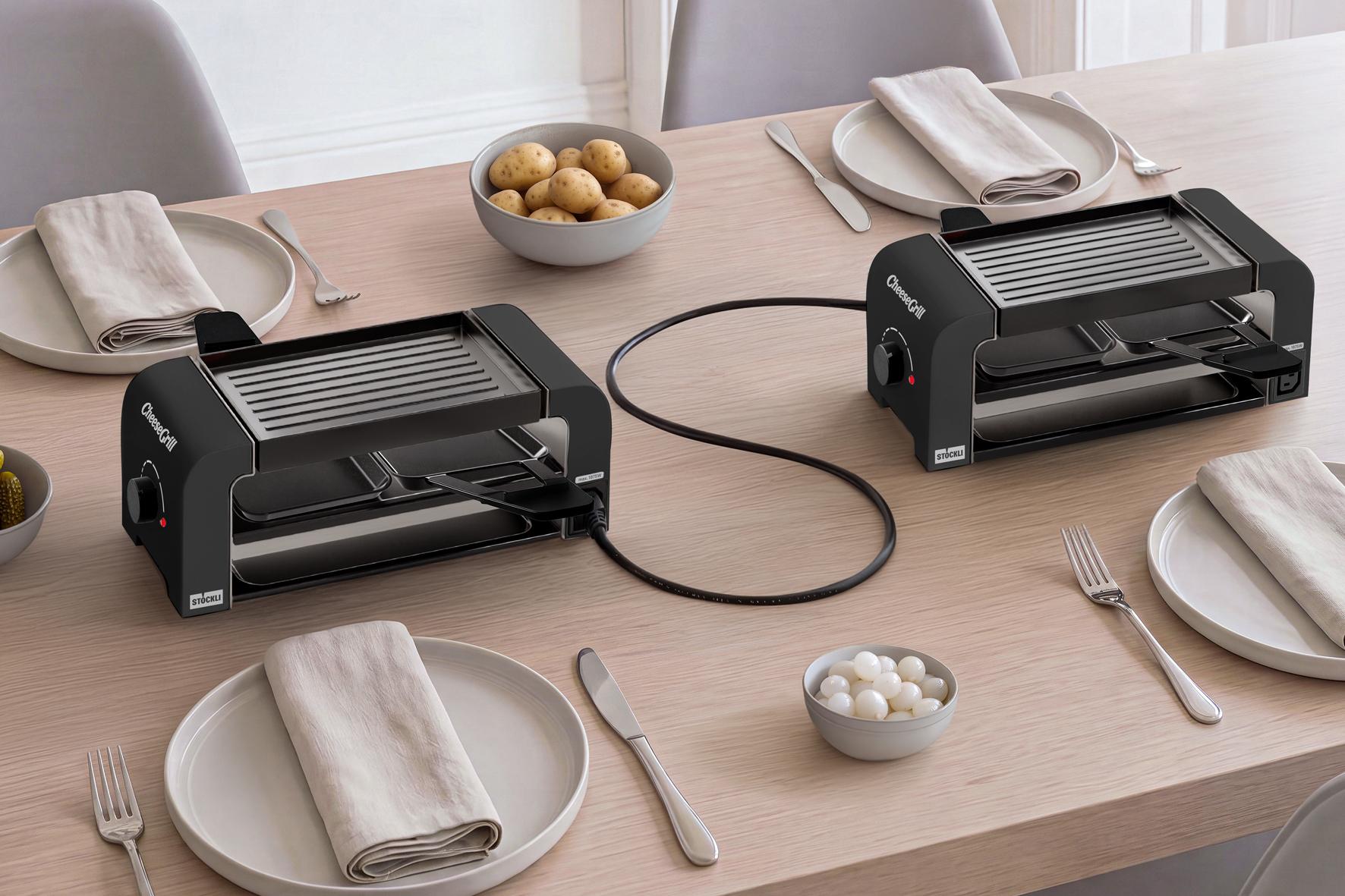 Stöckli CheeseGrill 2 Connect Set black