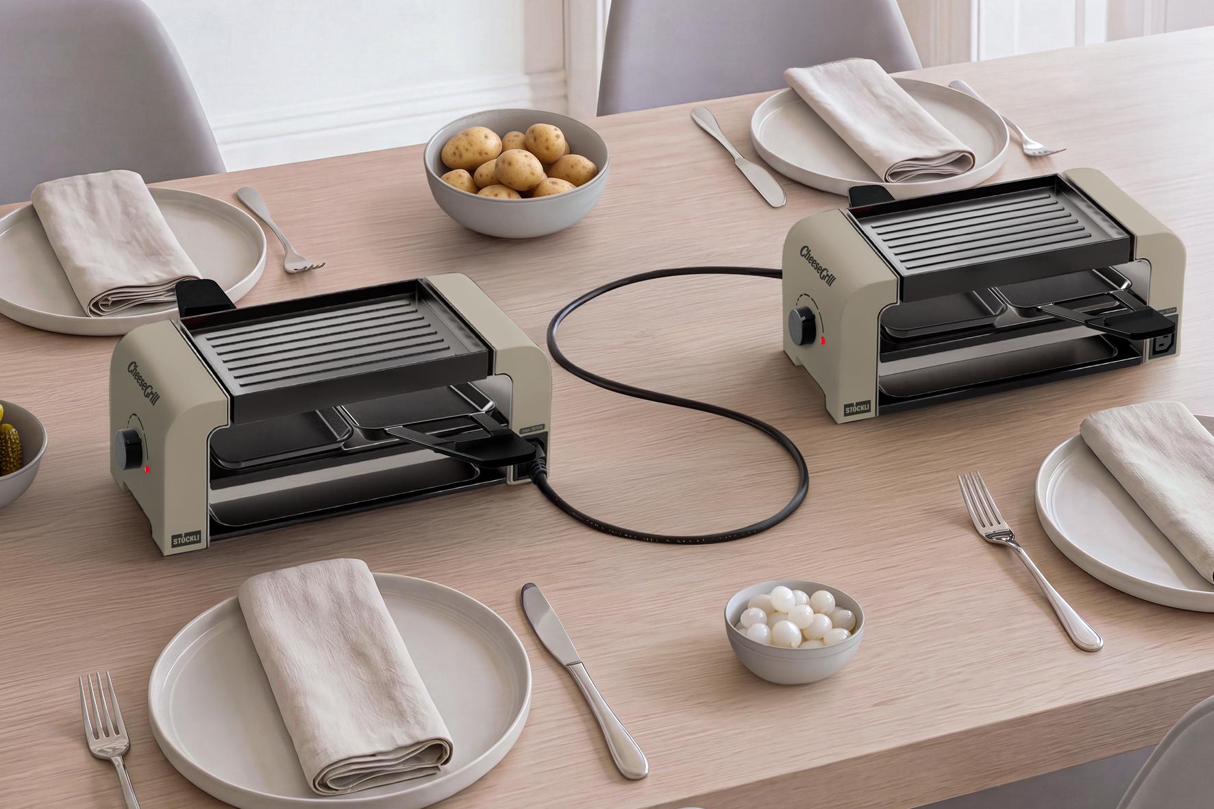 Stöckli CheeseGrill 2 Connect Set ivory gold