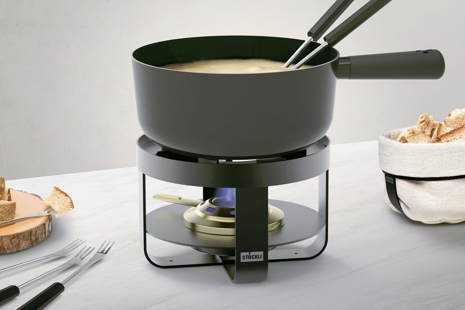 Stöckli Pilatus Steel Emotion 19 Fondue-Set