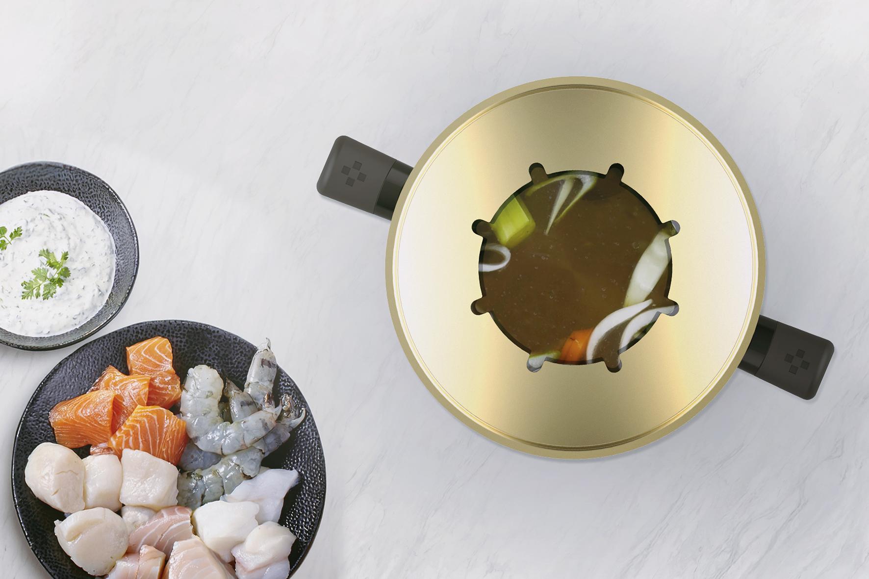Stöckli Pilatus Steel Pot Emotion Fondue-Set