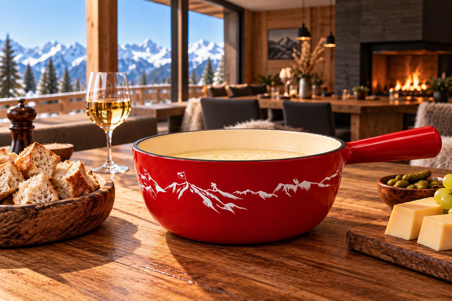 Heidi Cheese Line Fondue-Caquelon Montagne Gusseisen 20