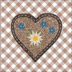 Swiss Finest Servietten Edelweiss Herz beige 20 Stück